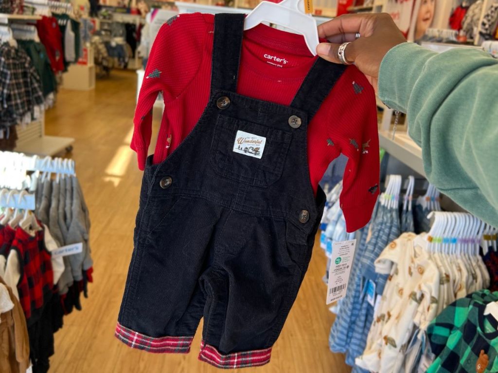 carter's Holiday Overalls Set