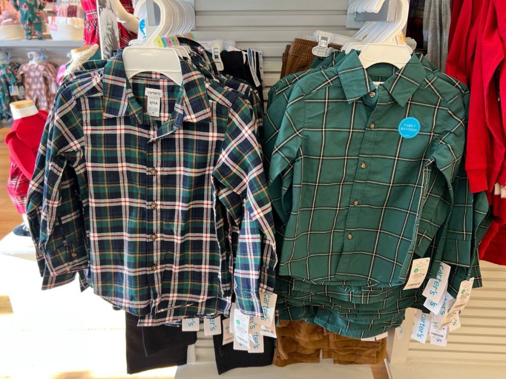 Carter's holiday buttondown shirts for toddlers