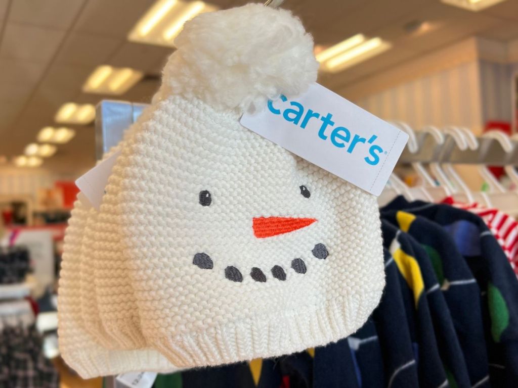 Carter's snowman knit hat for babies