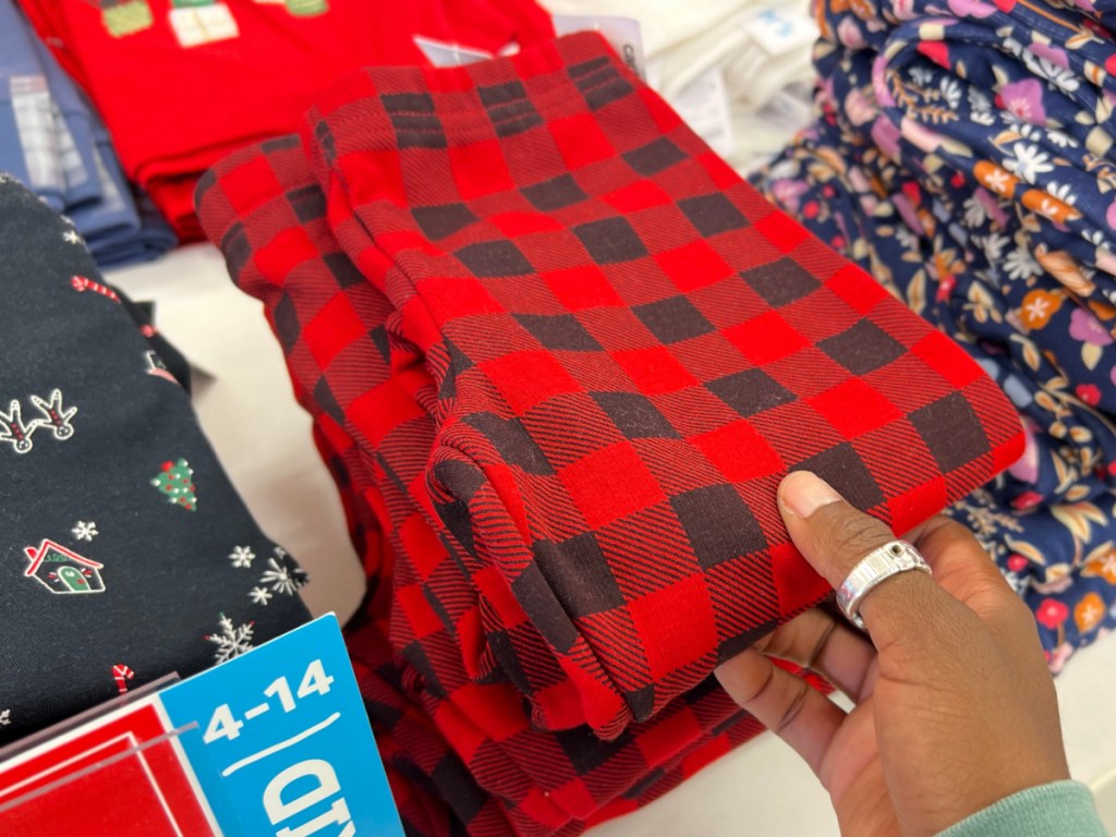 Carters black and red Plaid Leggings