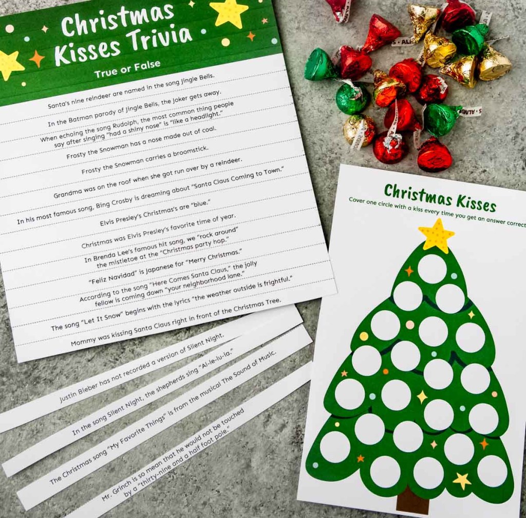 Christmas Kisses Trivia Game by PlayPartyPlan
