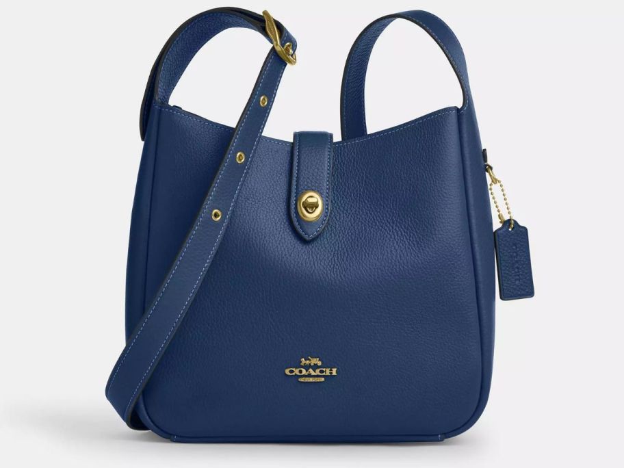 A slouchy blue bag
