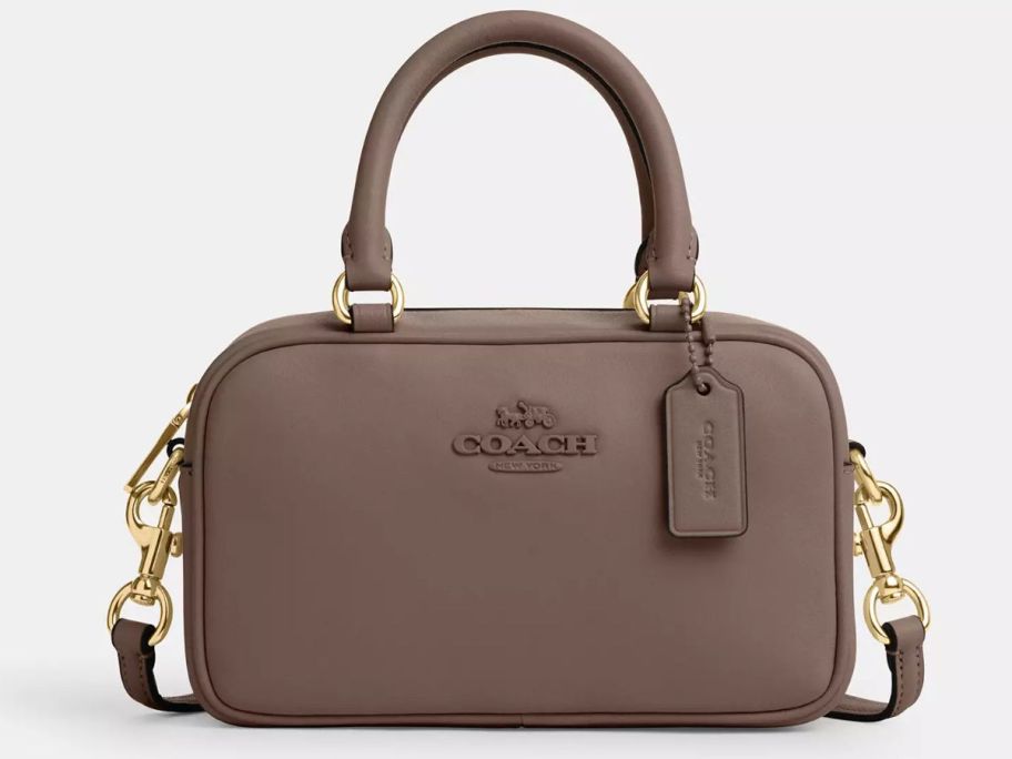 A brown purse from Coach