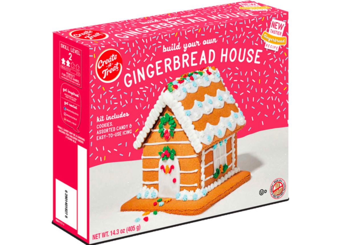 Create-A-Treat Build Your Own Gingerbread House Kit stock image