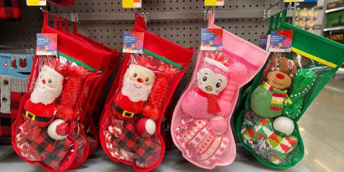 Christmas Dog Toys Available NOW at Walmart  | Get a 5-Piece Holiday Stocking for ONLY $6.97!