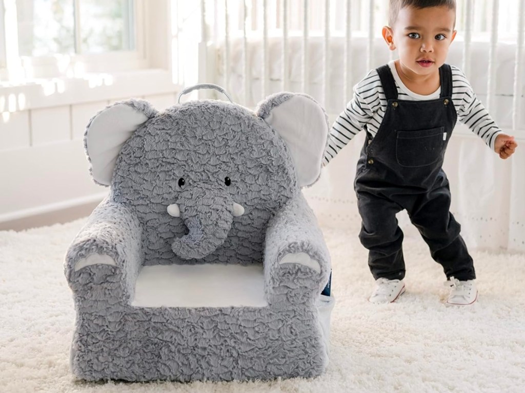 Soft Landing Sweet Seats Elephant Comfy Toddler Lounge Chair