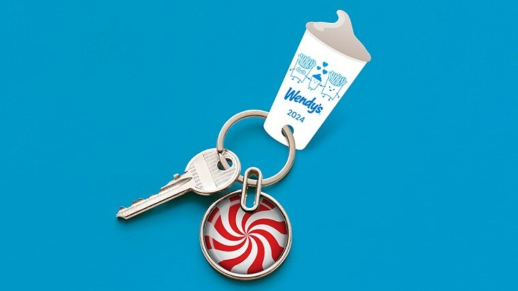 peppermint keychain with frosty tag