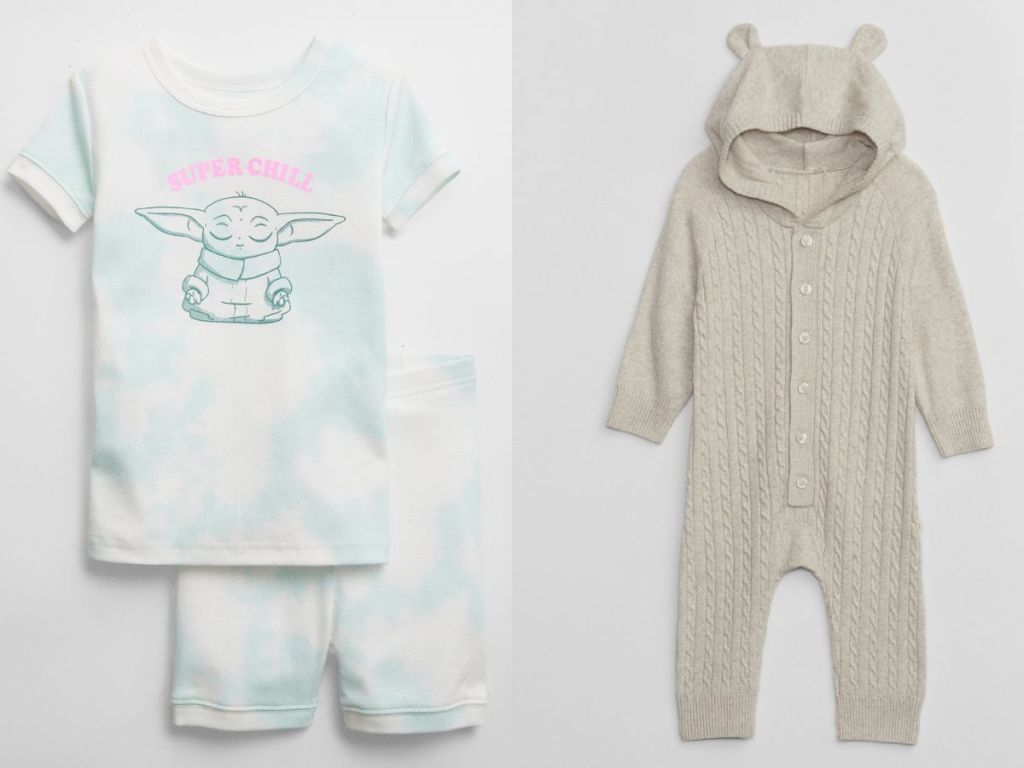 GAP Factory Baby Grogu outfit and onesie sweater