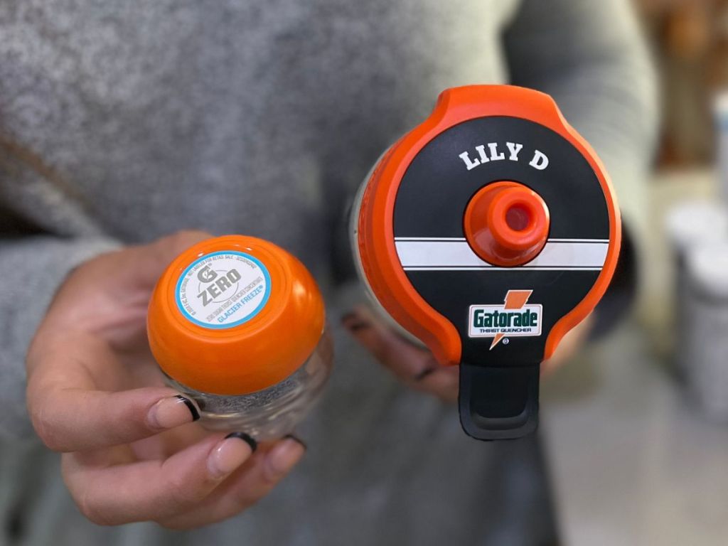 Gatorade bottle with a flavor pod held next to it