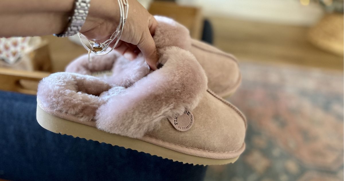 Dearfoams Fireside 100% Australian Shearling Slippers Just $38 Shipped (Regularly $64)