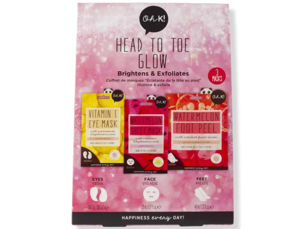 Oh K! Head to Toe Glow Mask Sets in box