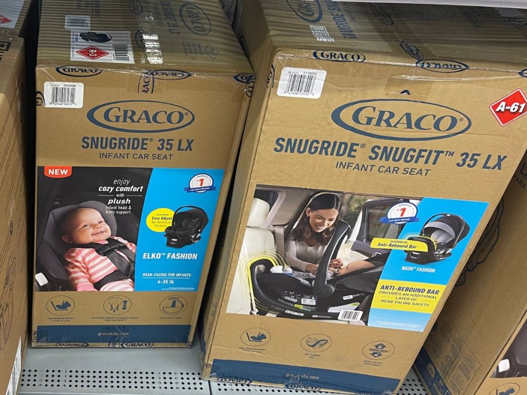 Graco car seats in boxes