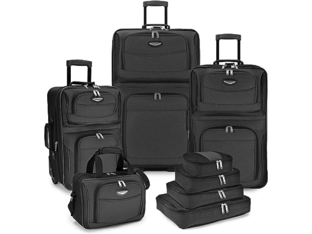 Travel Select Amsterdam Softside 8-Piece Set (15/21/25/29/Packing Cubes Grey