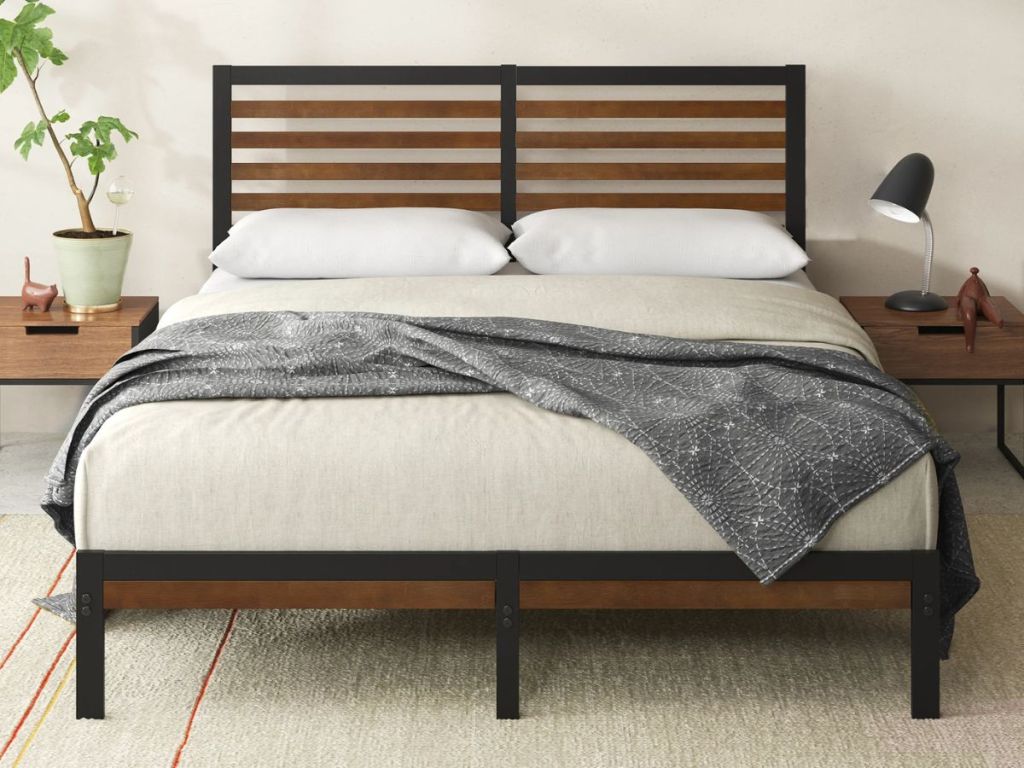 Zinus Kai Bamboo and Metal Platform Bed Frame