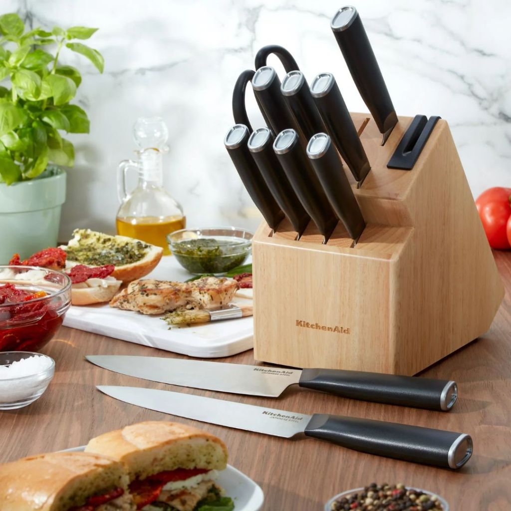 KitchenAid Classic 12-piece Knife Block Set w/ Built-in Knife Sharpener 