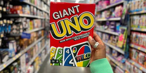 Giant Uno Cards Game Only $10 on Walmart.com or Amazon (Reg. $20) | Fun White Elephant Gift Idea!