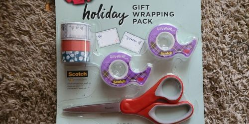Scotch Gift Wrap Kit Only $7.91 Shipped on Amazon | Includes Scotch Tape, Washi Tape, Scissors, & Labels