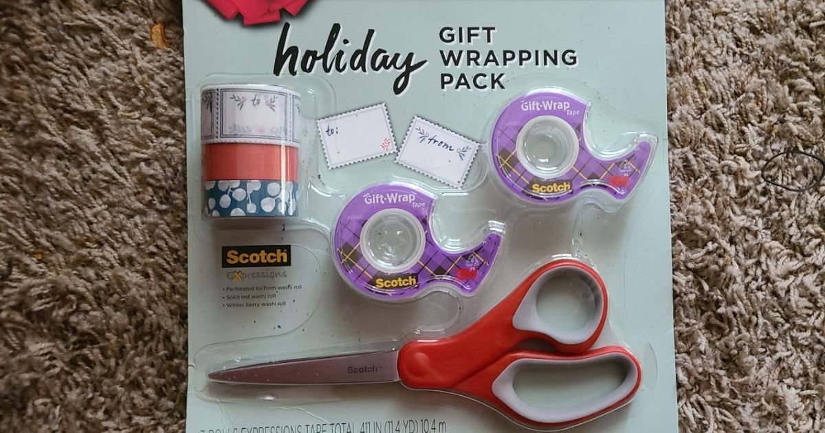 American Crafts™ Home Gift Wrap Essentials Scissors & Tape Pack