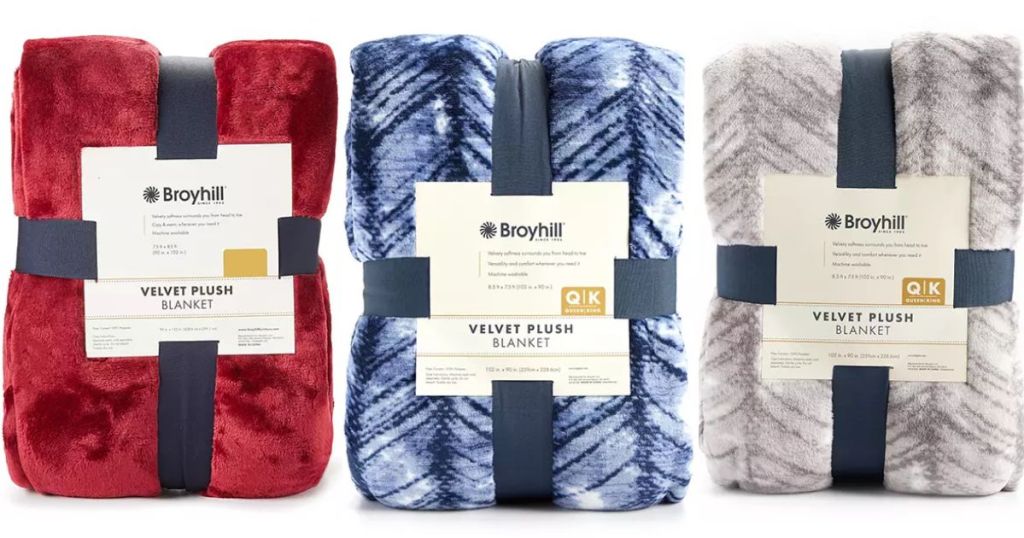 Broyhill Velvet Blankets (Twin/Full and Queen/King Sizes) 