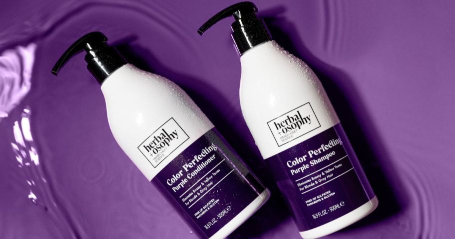 Herbalosophy Purple Shampoo & Conditioner Set Only $12.14 Shipped on Amazon | Removes Brassy Tones