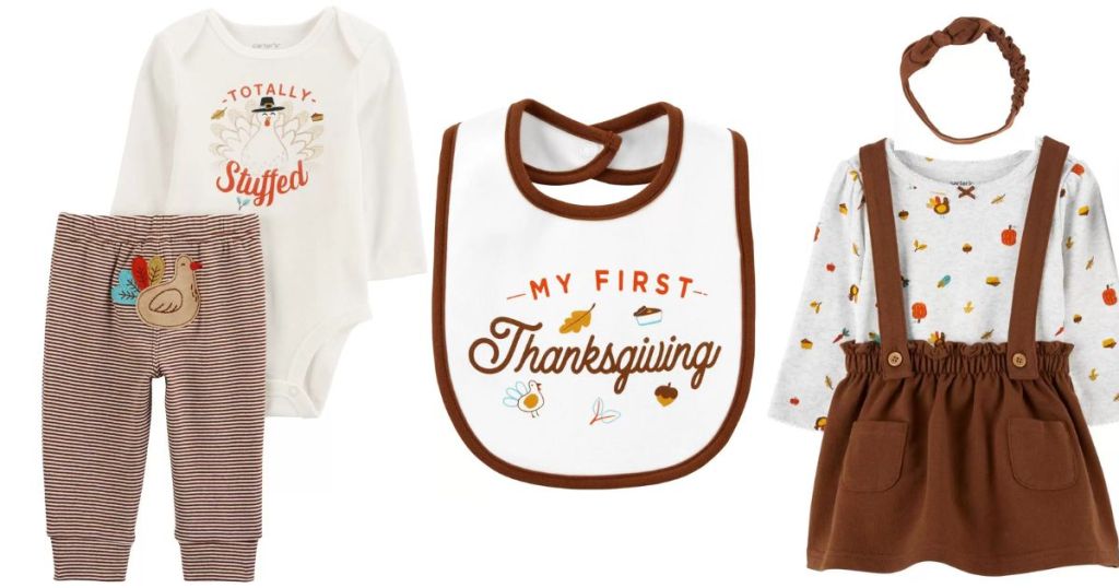 Carter's Baby Thanksgiving Outfits and Bib