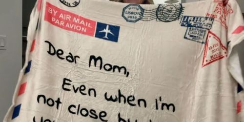 50% Off ‘Dear Mom’ Throw Blanket on Amazon – ONLY $13.49 | Such a Fun Gift Idea!