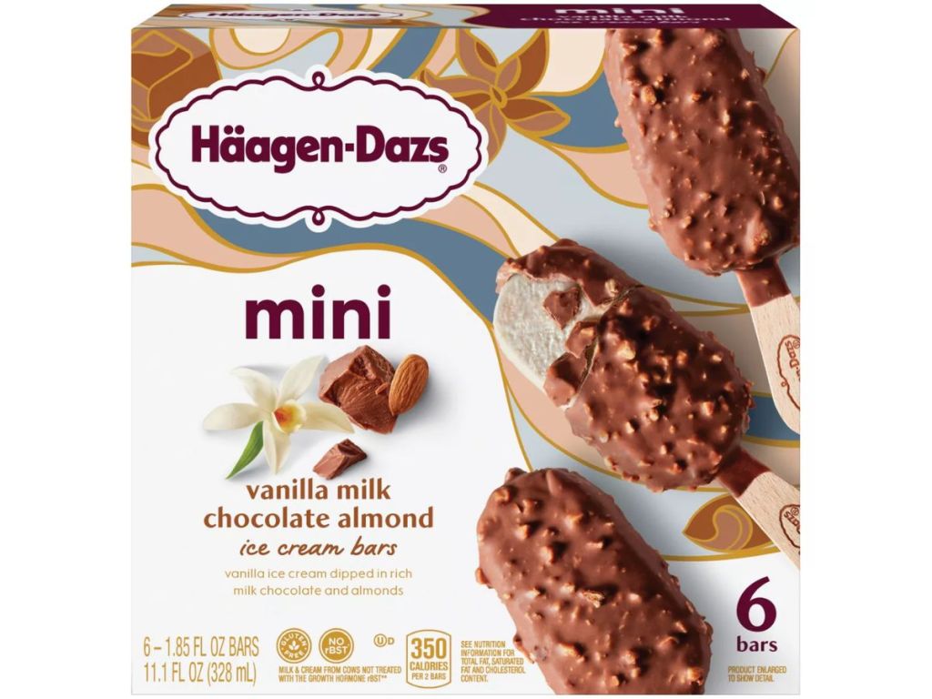 Haagen-Dazs Vanilla Milk Chocolate Almond Frozen Bars