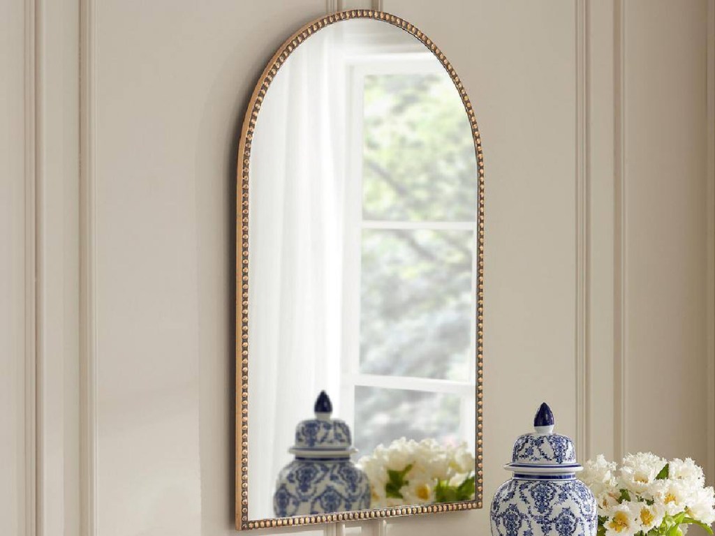 Home Decorators Collection Medium Arched Gold Antiqued Classic Accent Mirror