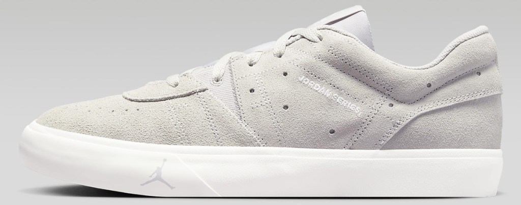 light grey and white nike sneaker