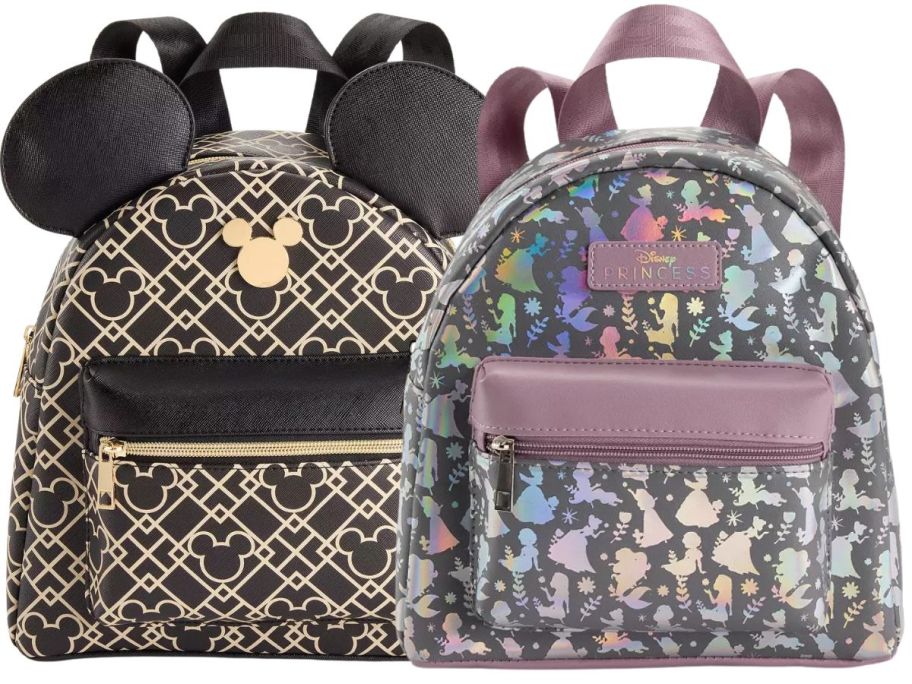 2 Kohls Disney Foil Mini Backpacks