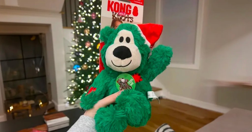 KONG Holiday Wild Knots Bear Plush Dog Toys