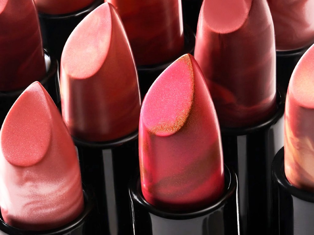 close up view of Laura Geller Italian Marble Lipsticks