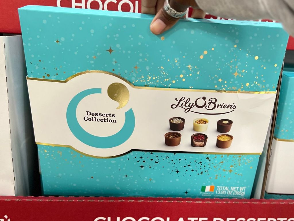 Lily O'Brien's Desserts Collection box in display