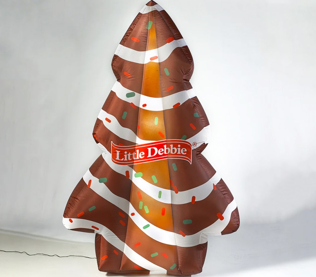 كعكة عيد الميلاد ليتل ديبي باللونين البني والأبيض قابلة للنفخ