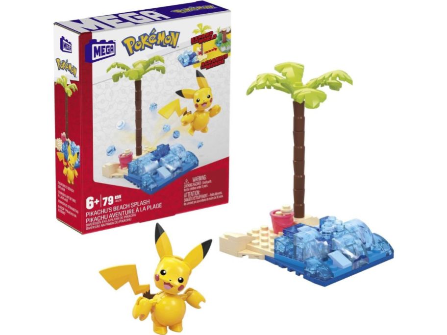 MEGA Pokemon Building Set Pikachu's Beach Splash 