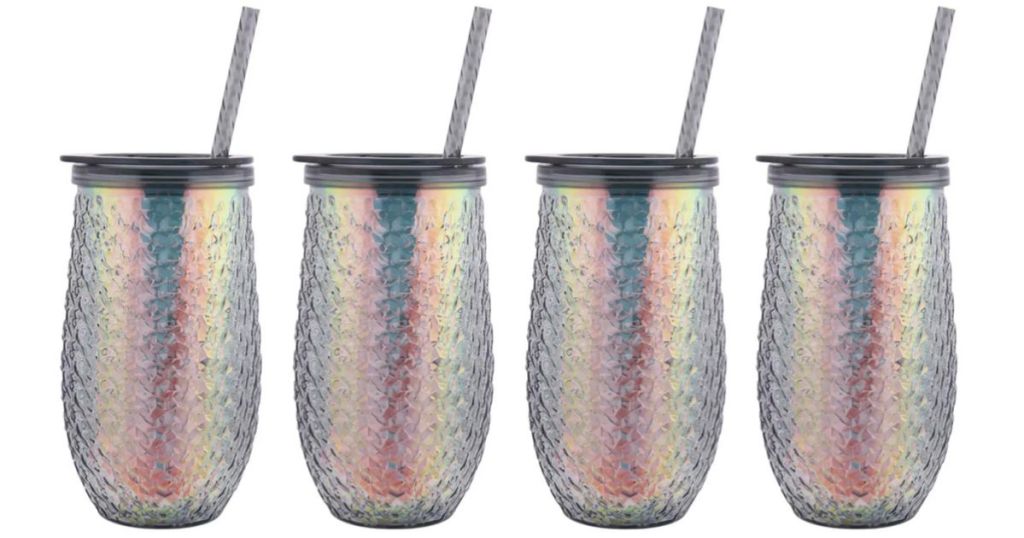 Mainstays Plastic 16-Ounce Stemless Wine Tumbler With Straw