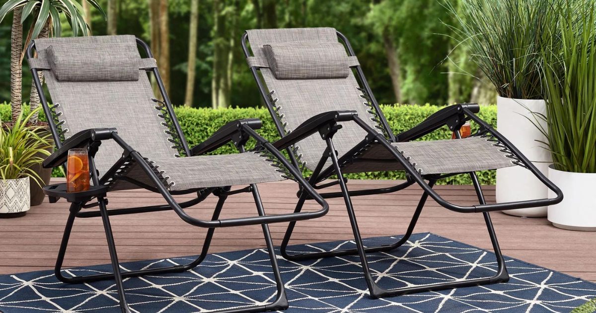 TWO Mainstays Zero Gravity Bungee Chairs Only $64 Shipped on Walmart.com