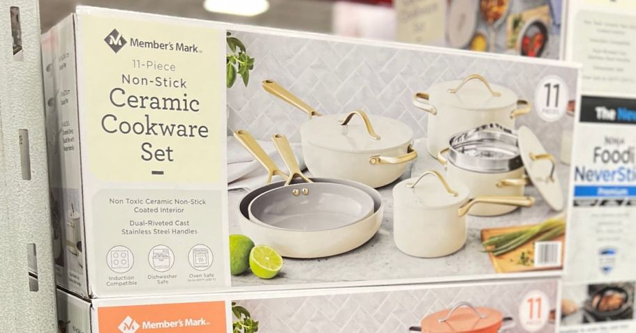 Score $40 Off Highly-Rated Member’s Mark 11-Piece Ceramic Cookware Set