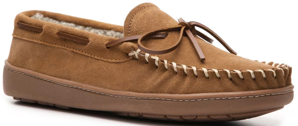 brown moccasin slipper