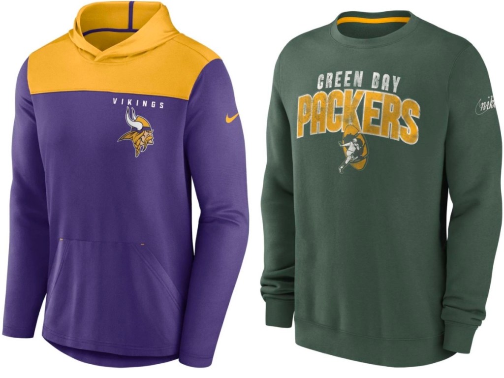 Vikings and Packers Nike NFL Hoodies & Sweatshirts