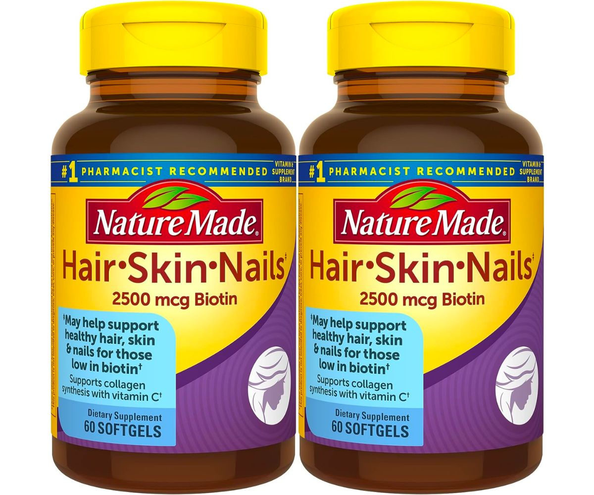 Nature Made Hair Skin &amp; Nails w: Biotin 2500mcg stock image