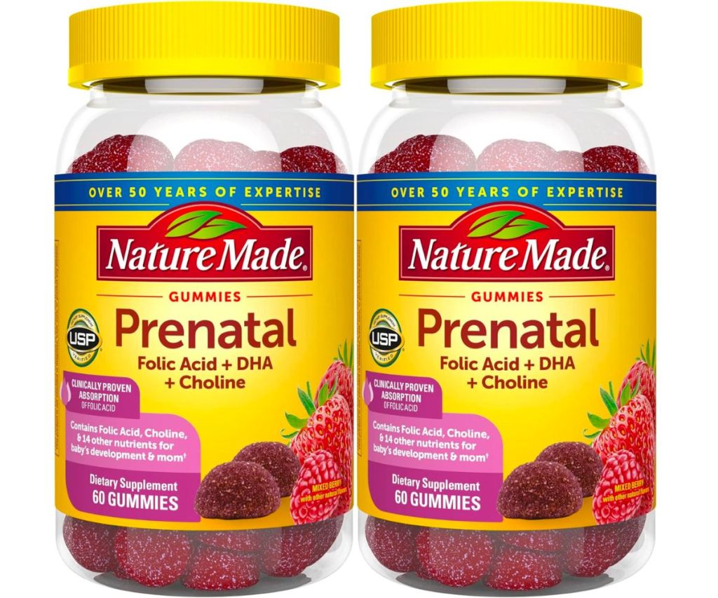 Nature Made Prenatal Gummies DHA Folic Acid 60-Count stock image