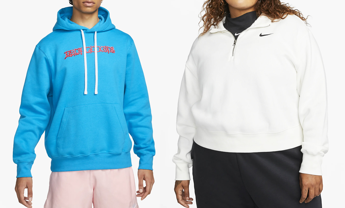 man in blue hoodie and woman in white pullover sweatshirt