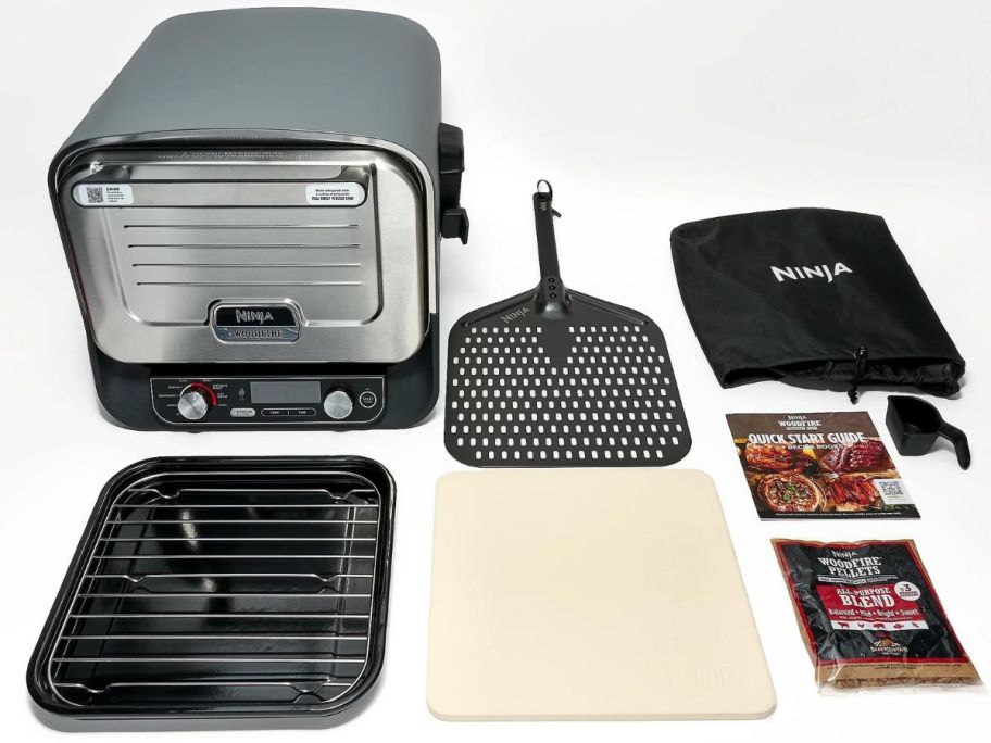 Ninja Woodfire Pizza Oven with accessories