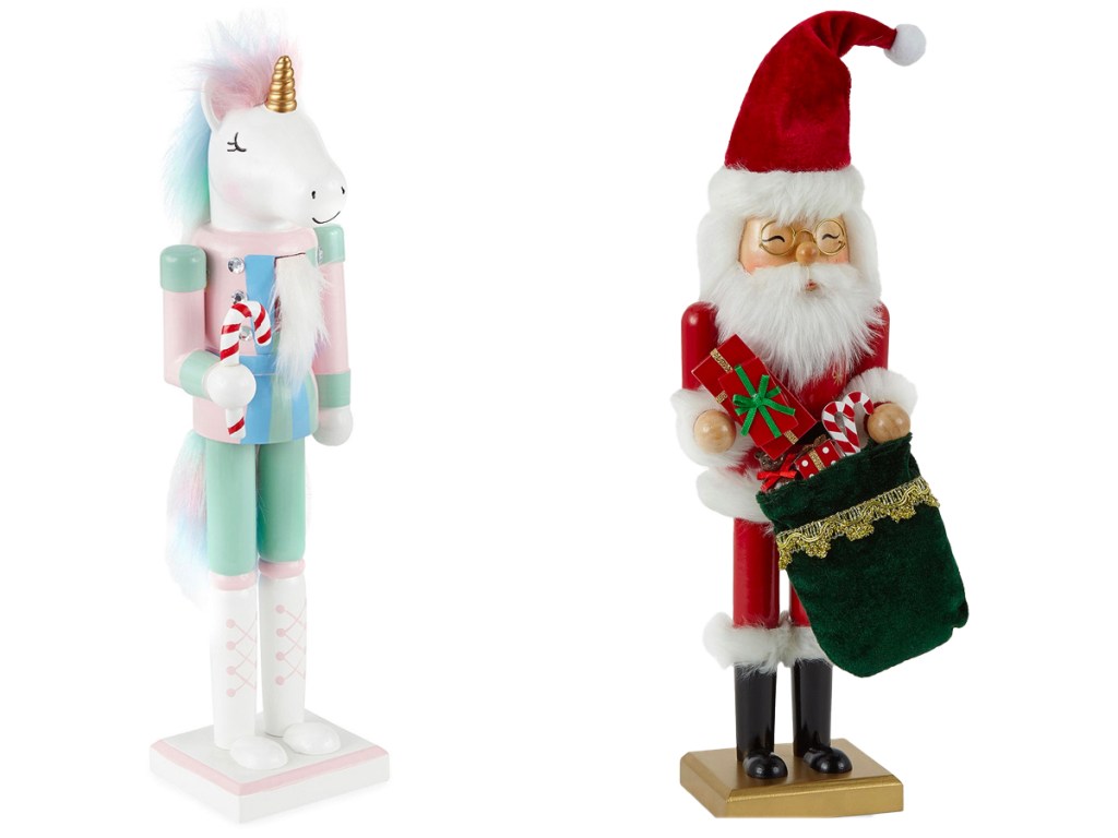 North Pole Trading Co. 14 Unicorn and Santa Claus Christmas Nutcracker