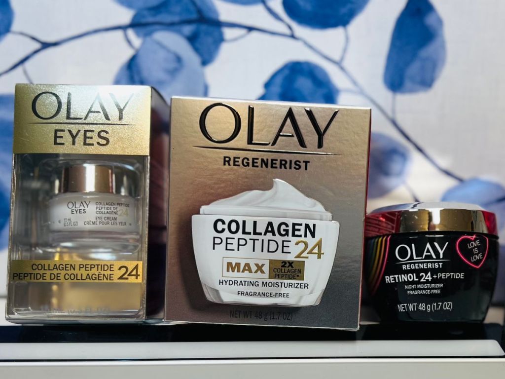 3 Olay skincare products