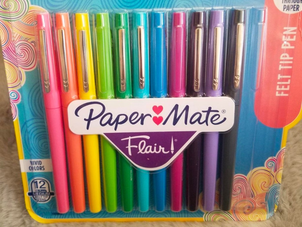 Paper Mate Flair Felt Tip Pens, Medium Point, Special Edition Tropical  Vacation, Pack of 12