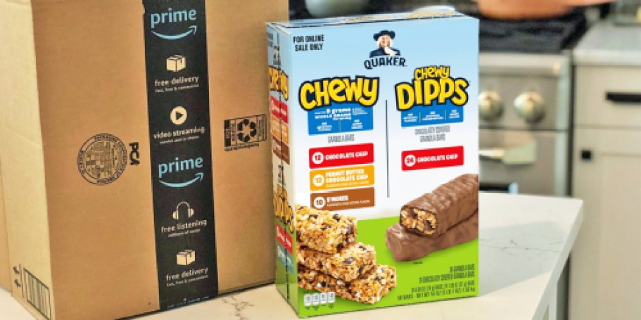 Quaker Chewy Granola Bars 58-Count Variety Pack Just $12 Shipped on Amazon