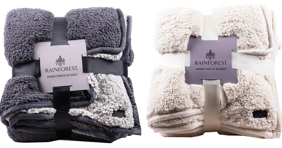 Reversible Sherpa Throw Blanket Only 19.99 Shipped Regularly 80