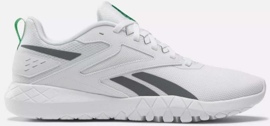 a white and gray mens training shoe